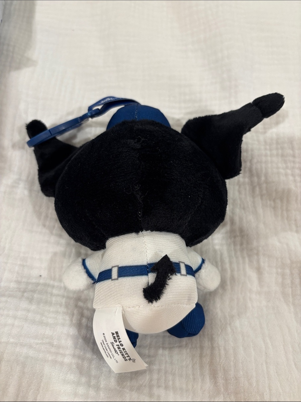 Hello Kitty Dodgers Kuromi Plush Clip - Black, White, Blue, Pink - Picture 3 of 4